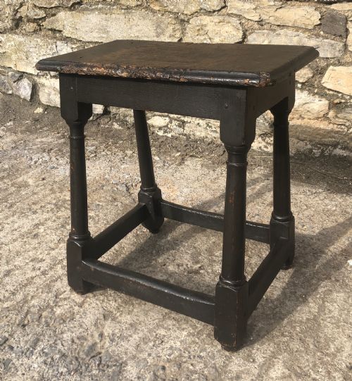 fig 1. Antique Oak Joint Stool