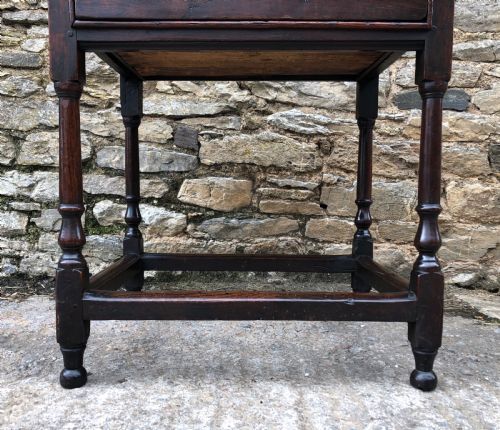 fig 1. Antique 18th Century Oak Side Table