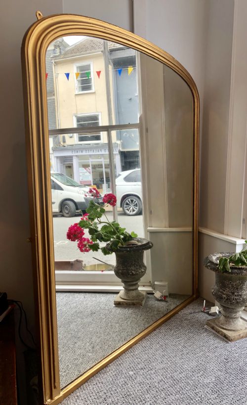 fig 1. Large Antique Gilt Overmantle Mirror