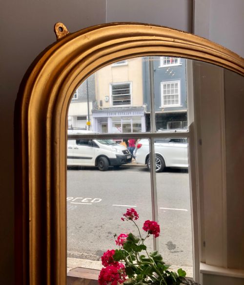 fig 2. Large Antique Gilt Overmantle Mirror