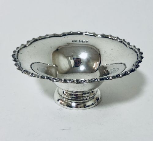 Small Antique Solid Silver Bowl Dish