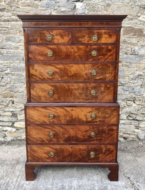 Georgian Mahogany Chest on Chest