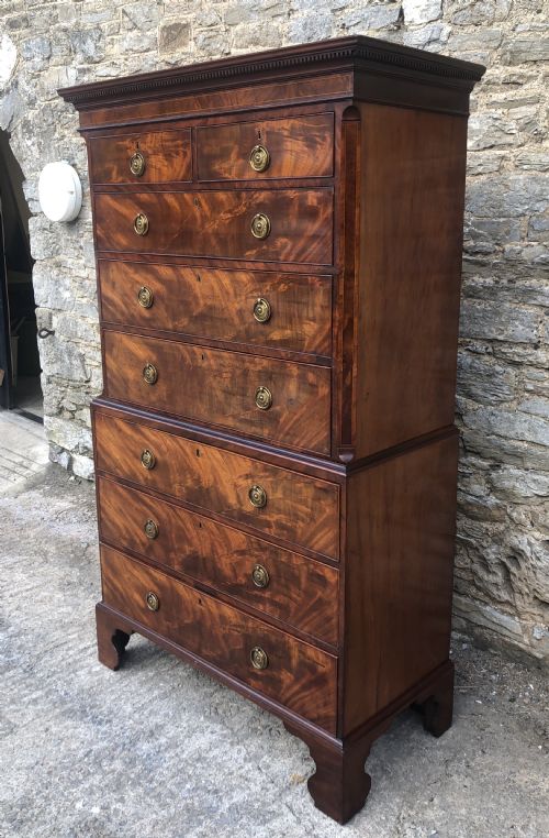 fig 1. Georgian Mahogany Chest on Chest