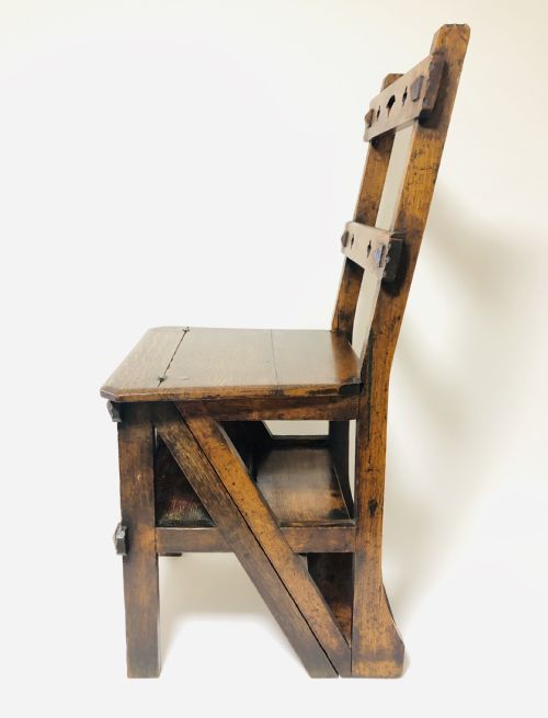 fig 1. Antique Victorian Metamorphic Library Step Chair