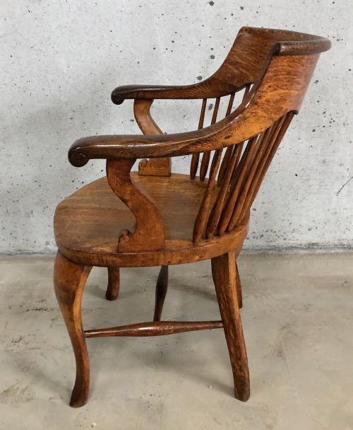 fig 1. Antique Oak Desk Chair