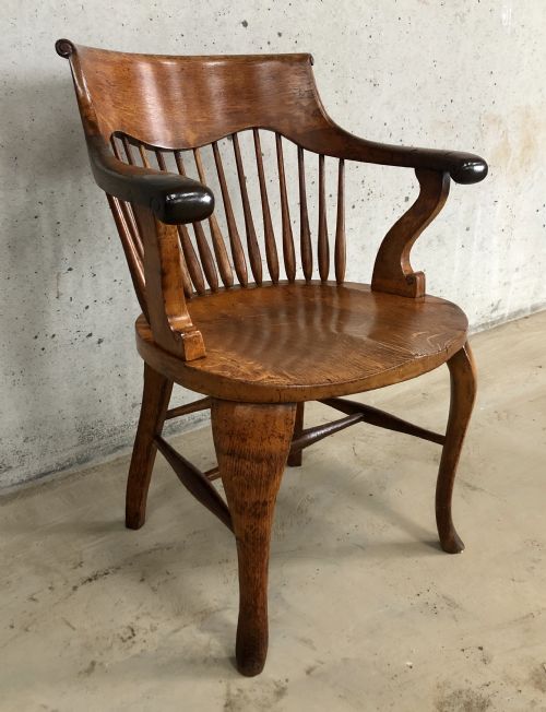 fig 2. Antique Oak Desk Chair