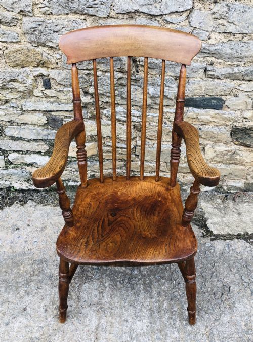 fig 1. Antique Windsor Stick Back Farmhouse Chair