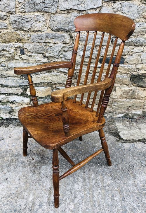 fig 2. Antique Windsor Stick Back Farmhouse Chair