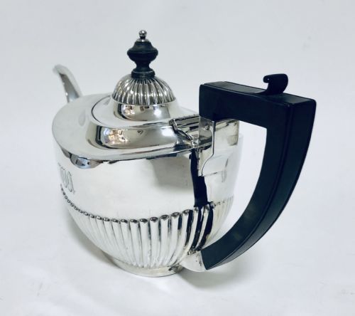 fig 1. Antique Solid Sterling Silver Tea Set