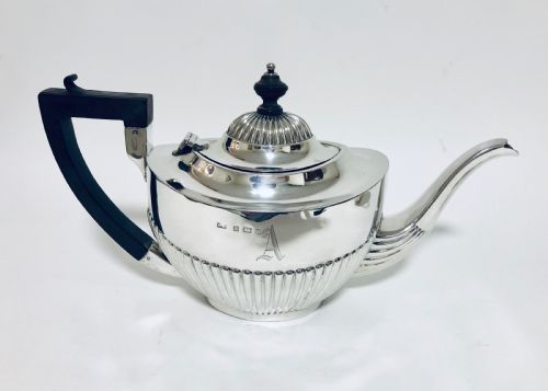 fig 2. Antique Solid Sterling Silver Tea Set