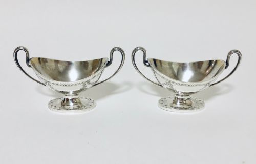 fig 1. Pair of Victorian Solid Silver Salt Cellars