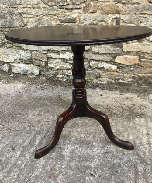 fig 1. Georgian Mahogany Tilt Top Occasional Table
