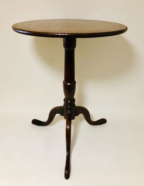 fig 1. Small Georgian Oak Round Tripod Table