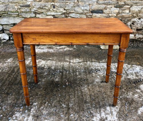 fig 1. Faux Bamboo Pine Console Table