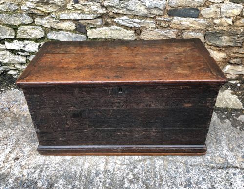fig 1. Large Antique Oak Storage Box