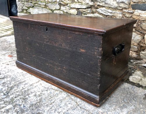 fig 2. Large Antique Oak Storage Box