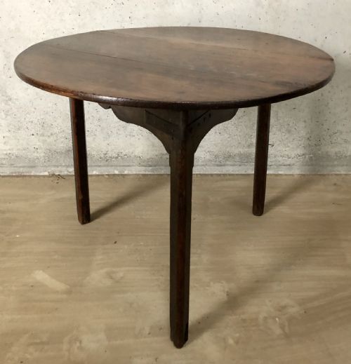 Large Antique Pine and Oak Cricket Table