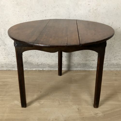 fig 1. Large Antique Pine and Oak Cricket Table