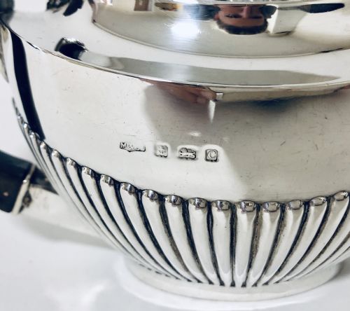 fig 2. Edwardian Solid Sterling Silver Bachelors Tea Set