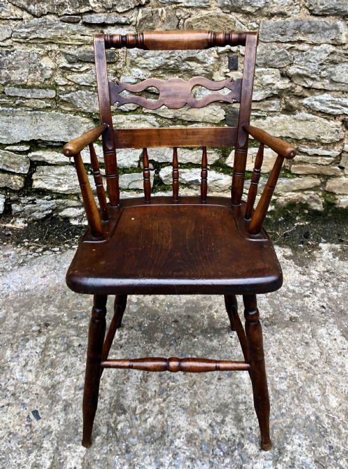 fig 1. Unusual Antique Windsor Style Chair