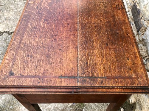 fig 2. Georgian Oak Side Table with Drawer and Pull Out Slide 