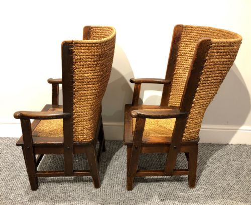 fig 1. Pair of Small Antique Orkney Chairs