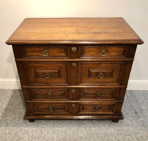 fig 1. 17th Century Oak Chest of Drawers