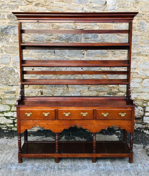 Antique Georgian Oak Potboard Dresser