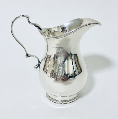 fig 1. Antique Solid Sterling Silver Milk Cream Jug 1903 Chester