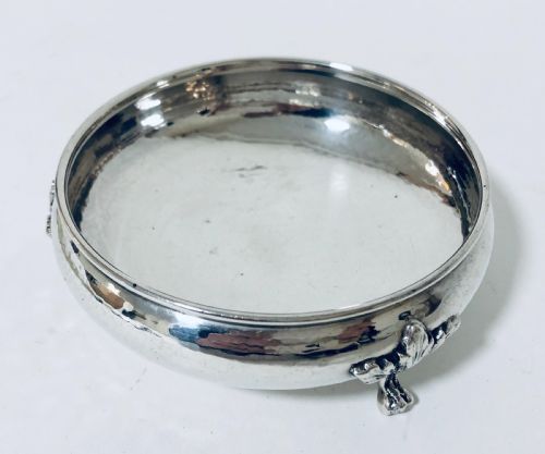 fig 1. Arts and Crafts Solid Silver Hammered Bowl by Albert Edward Jones 1934
