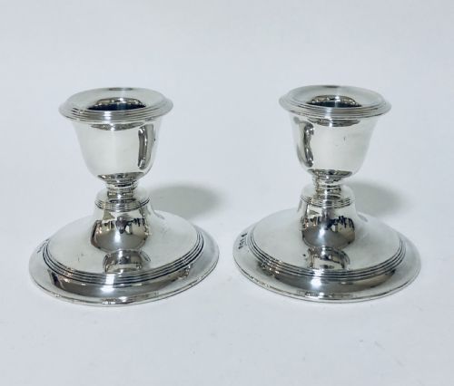 Pair of Edwardian Solid Silver Candlesticks