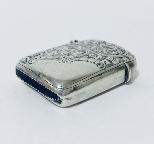 Victorian Solid Silver Vesta Case