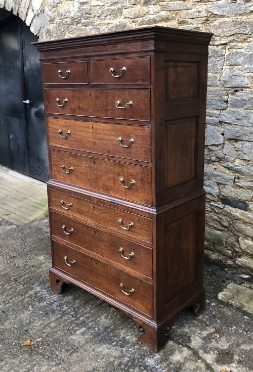 fig 2. Georgian Oak Chest on Chest