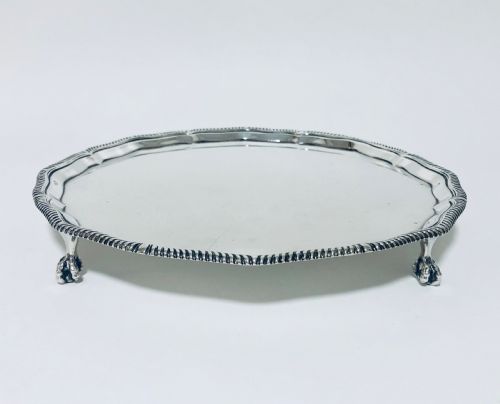 Antique Victorian Solid Silver Salver Dish