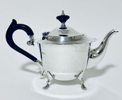 Antique Solid Silver Tea Pot Chester 1919