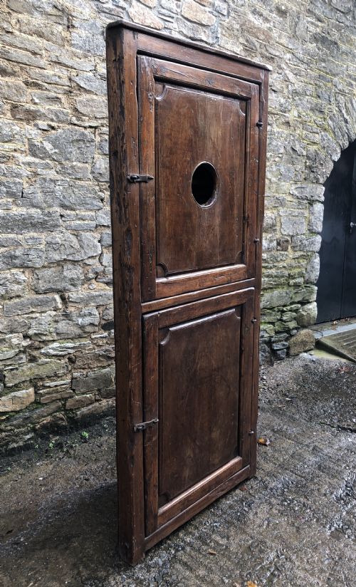 fig 2. Antique Rustic Walnut Floor Standing Corner Cupboard