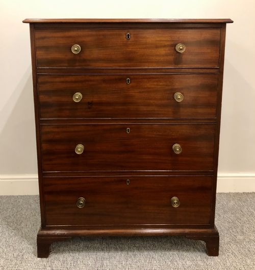 Tall Antique Georgian Mahogany Chest of Drawers
