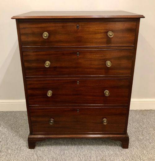 fig 1. Tall Antique Georgian Mahogany Chest of Drawers