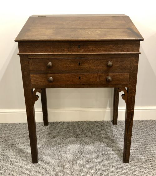 Antique Oak Bureau Clerks Desk