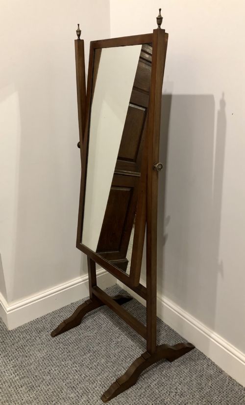 fig 1. Antique Edwardian Cheval Mirror