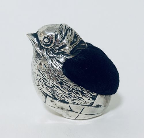 Antique Silver Chick Pin Cushion by Sampson Mordan