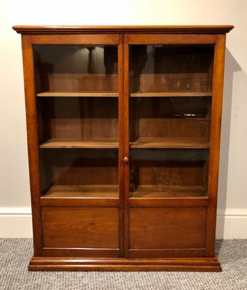 Narrow Antique Mahogany Display Cabinet