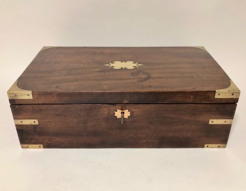 fig 1. Victorian Mahogany Writing Slope with Secret Drawers