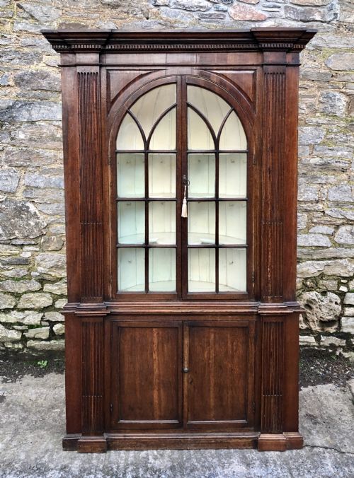 18th Century Oak Barrel Back Corner Cupboard