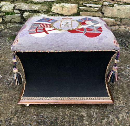 Antique Ottoman with Naval Embroidery