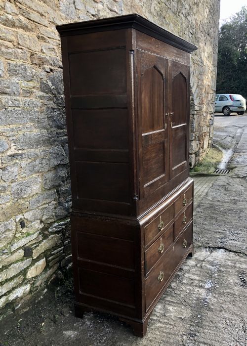 fig 2. 18th Century Oak Livery Cupboard Wardrobe