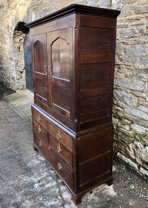 fig 3. 18th Century Oak Livery Cupboard Wardrobe