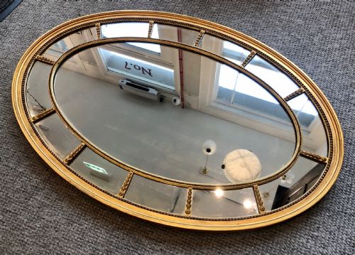 fig 2. Antique Gilt Oval Marginal Wall Mirror
