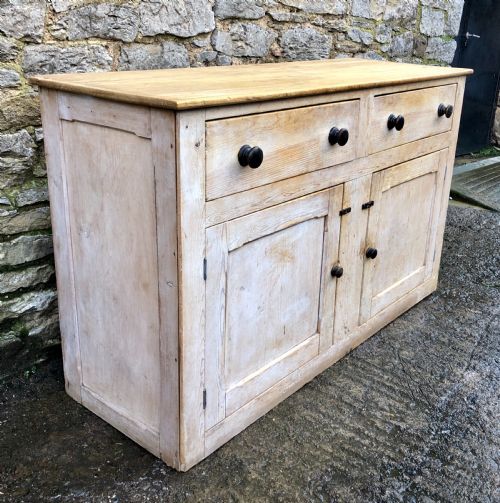 fig 1. Large Victorian Stripped Pine Dresser Base