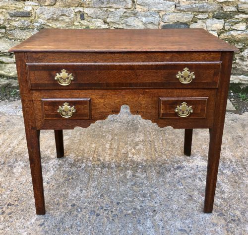 Georgian Oak Crossbanded Lowboy